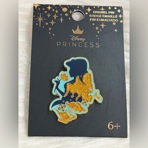 Disney Aladdin Jasmine Silhouette Pin New